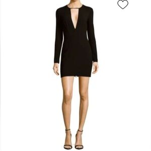 RONNY Kobo Shoshi cutout black crepe dress